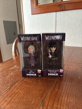 Wednesday Collectible Figurines Wednesday & Enid by Mego Corp NIB-Lot Of 2